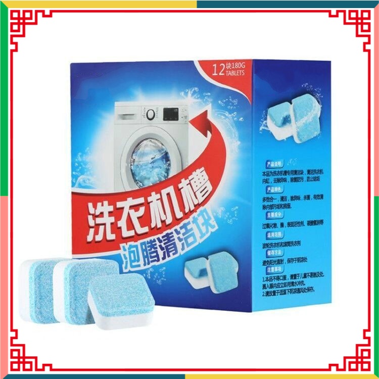 Viên tẩy lồng máy giặt, chất làm sạch máy giặt loại bỏ cặn bẩn