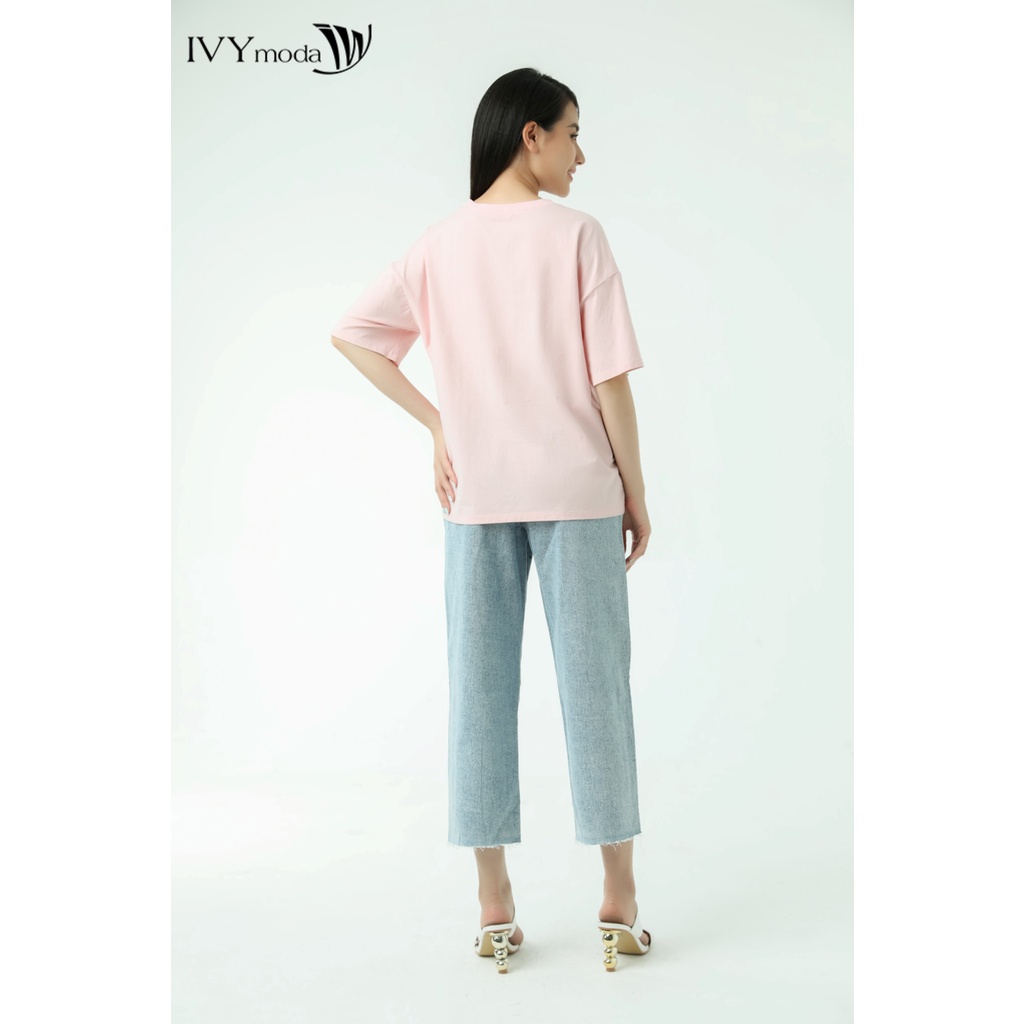 Quần jeans nữ cắt gấu IVY moda MS 25B8903