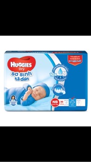 Tã dán sơ sinh Huggies NB 58M và NB36M