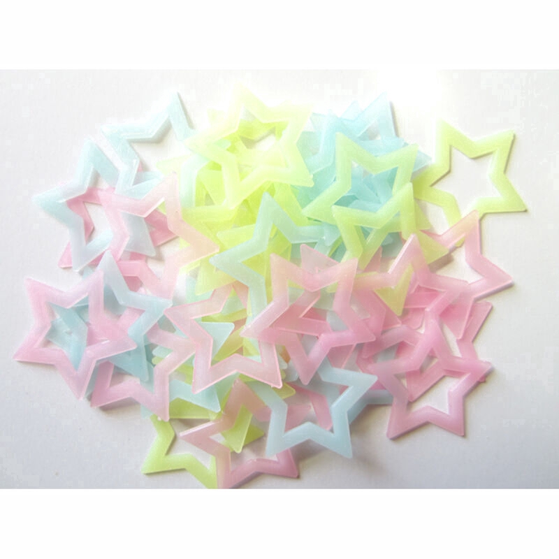 100Pcs Wall Glow In The Dark Stars Stickers Room Decor DIY