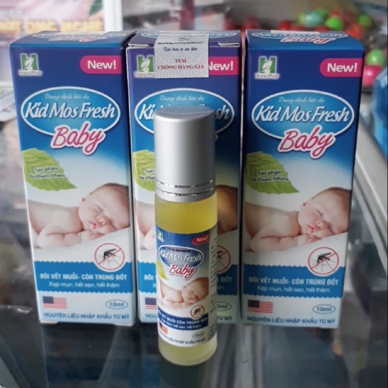 Lăn muỗi -côn trùng đốt KidMosFresh Baby 10 ml nguyên liệu nhập khẩu từ Mỹ