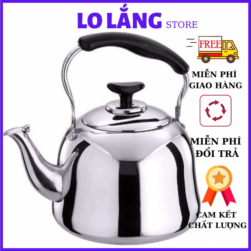 [SÔI CÒI REO] Ấm đun nước dung tích lớn 5 inox cao cấp - Ấm đun NẤU NƯỚC DÙNG ĐƯỢC BẾP TỪ