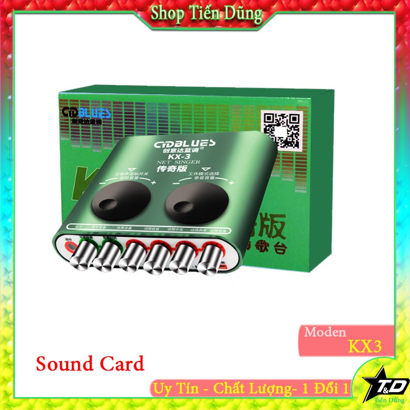 SOUND CARD KX3 DÙNG CHO CÁC MIC THU ÂM HOẶC MIC LIVESTREAM CÓ THỂ KARAOKE