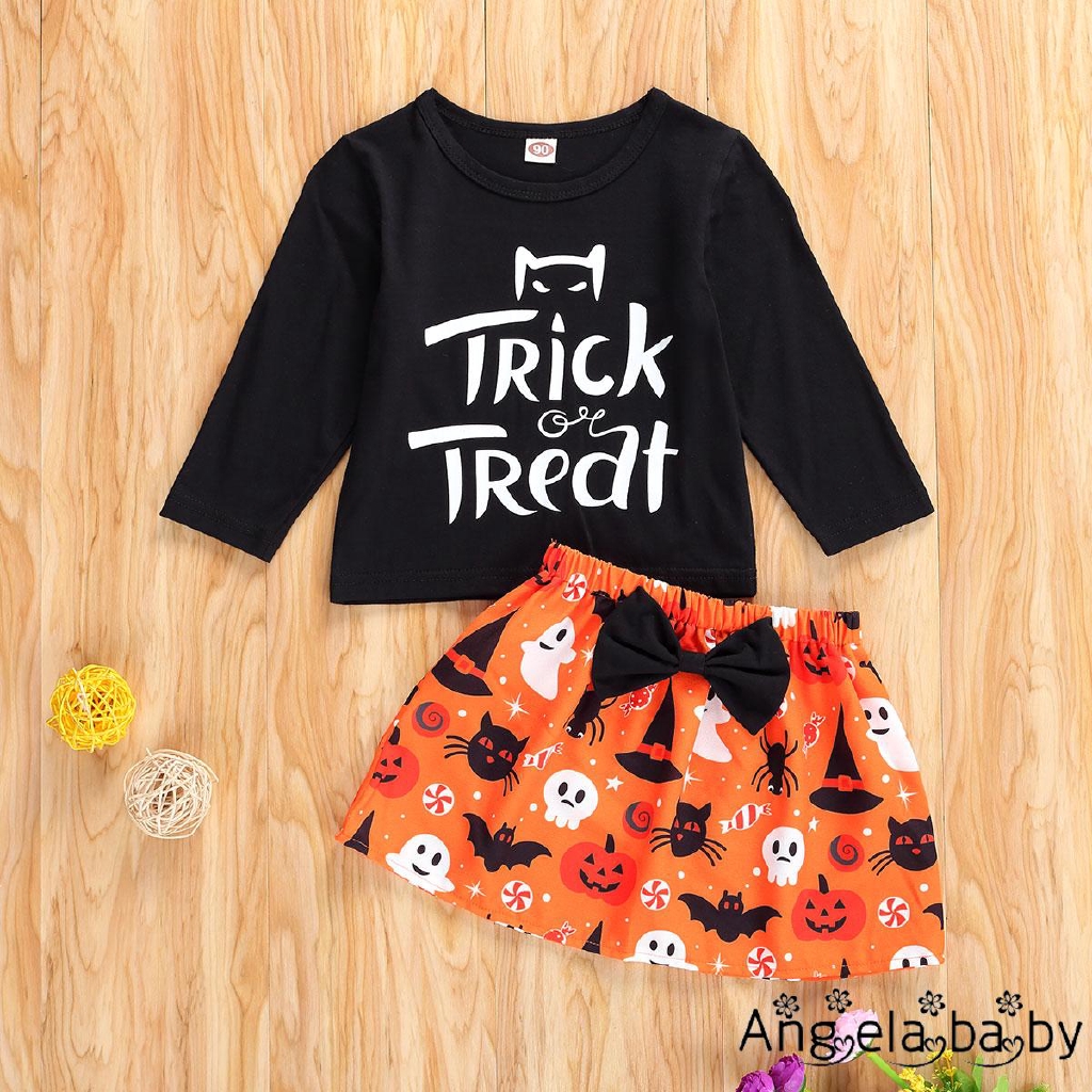 Set Đồ 2 Món Hóa Trang Halloween Xinh Xắn Cho Bé Gái