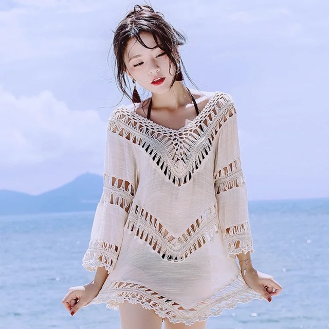 Áo choàng/ áo khoác lưới đi biển