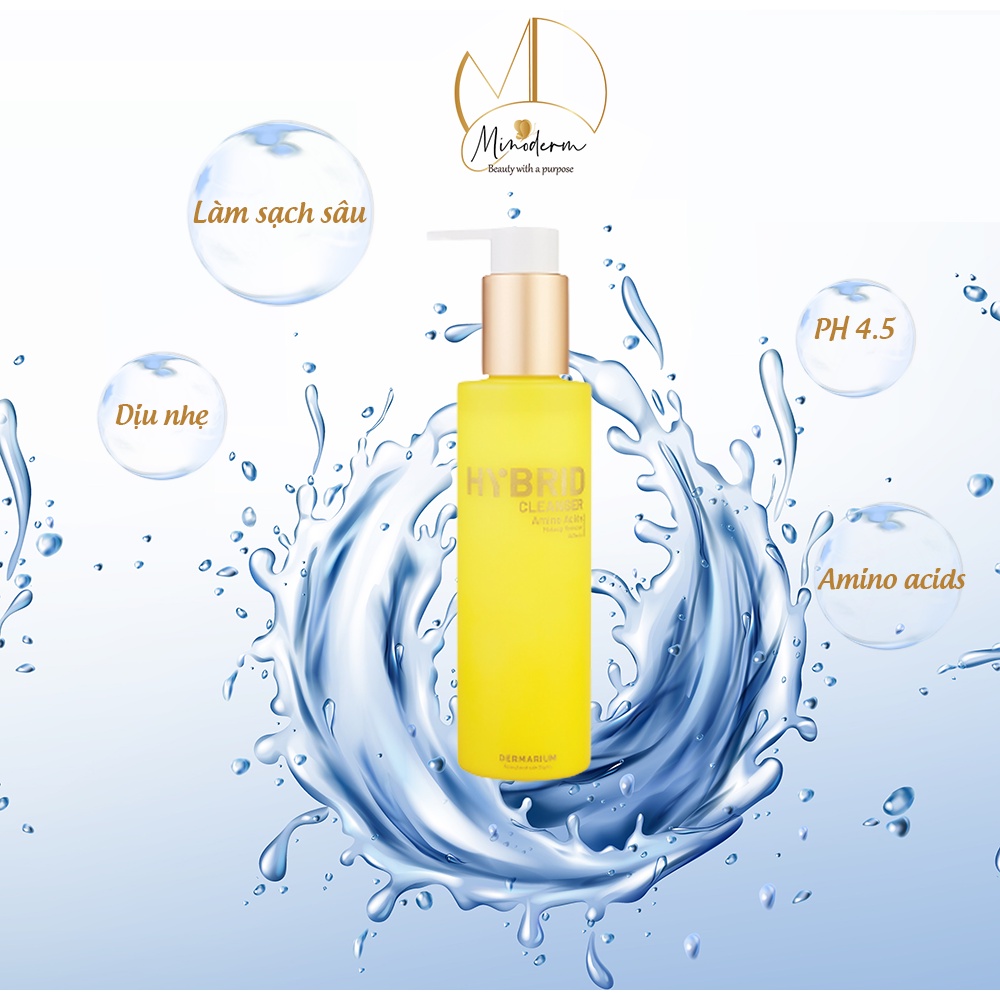 Kem tẩy trang Hybrid Cleanser Dermarium tẩy trang dịu nhẹ, sạch sâu cho da nhạy cảm, da treatment 140ml