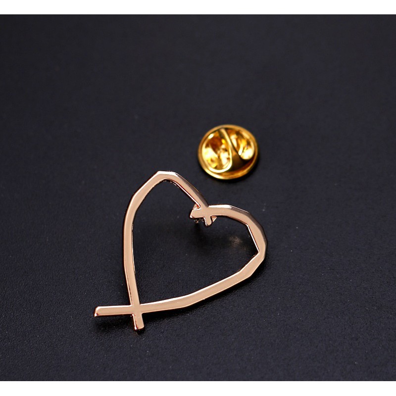 Cài áo Vest Nam thời trang hình trái tim GH-189, Lapel Pin cài áo vest Nam {Phụ kiện vest Nam - AdamZone}