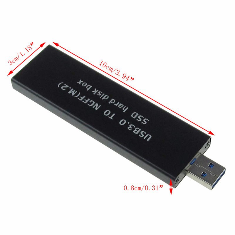 USB3.0 TO M.2 NGFF SSD 42mm Aluminium / 30mm 22 Enclosure | BigBuy360 - bigbuy360.vn