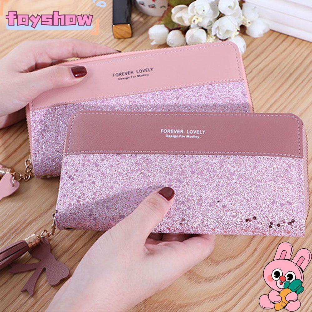 Ví Cầm Tay Dáng Dài Phối Tua Rua Xinh Xắn Thời Trang