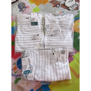 SÉT 2 BỘ CỘC TAY, DÀI TAY KẺ HM AUTHENTIC