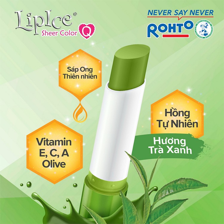 Son dưỡng LipIce Sheer Color Q Hot 2020 -Hương Matcha 2.4g