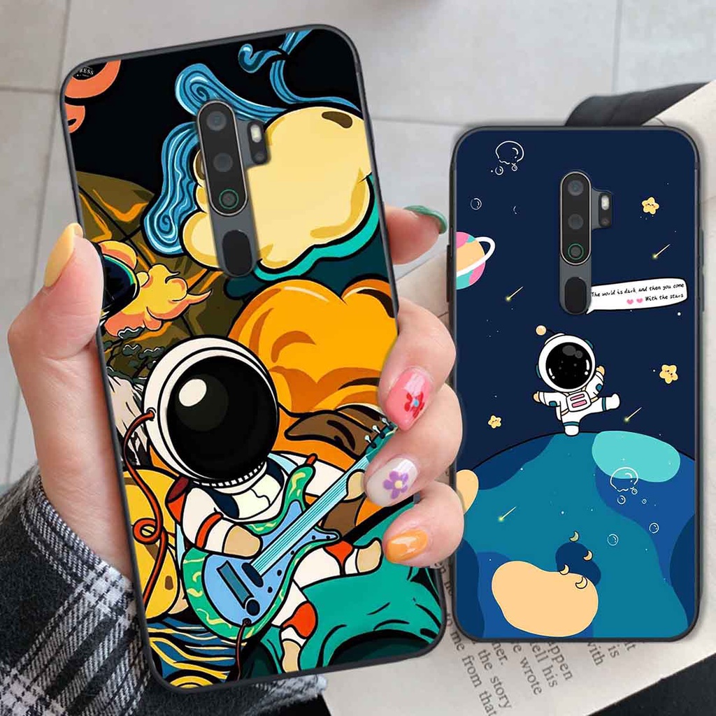 Ốp Oppo A5 2020 / A9 2020 in hình vũ trụ, phi hành gia bầu trời cute dễ thương