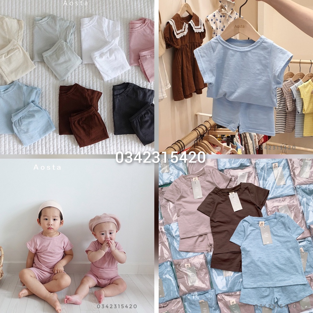 [VNXK] BỘ COTTON HM VẢI XƯỢC 4 CHIỀU XUẤT DƯ CHO BÉ