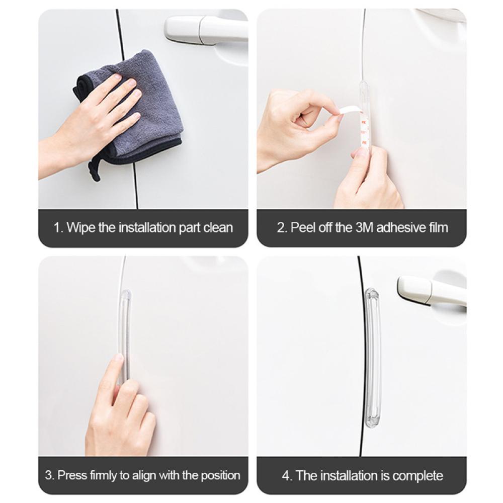 Set 4 Miếng Silicon Trong Suốt Bảo Vệ Cạnh Cửa Xe Ô Tô J7S8