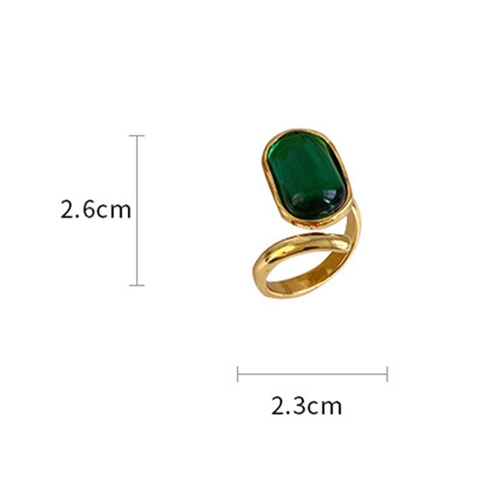 Nhẫn Mở Thiết Kế Tinh Tế Cho Đám Cưới|Vòng Đeo Tay Hình Oval Màu Sắc Xinh Xắn Phong Cách Hàn Quốc