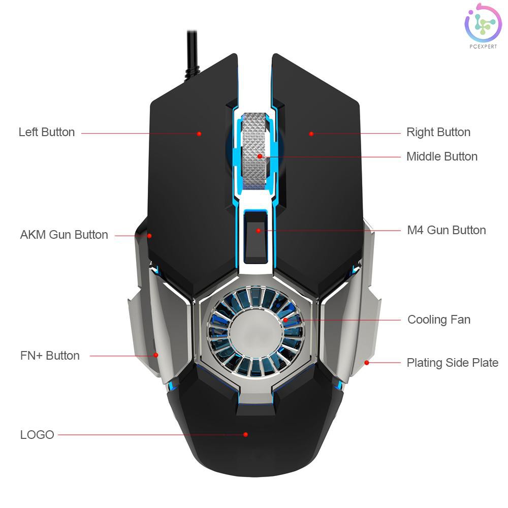 Quạt Tản Nhiệt Có Dây G22 6400dpi Rgb Cho Game Thủ