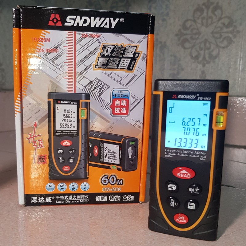 Thước đo khoảng cách bằng lazer 60M SNDWAY SW-M60
