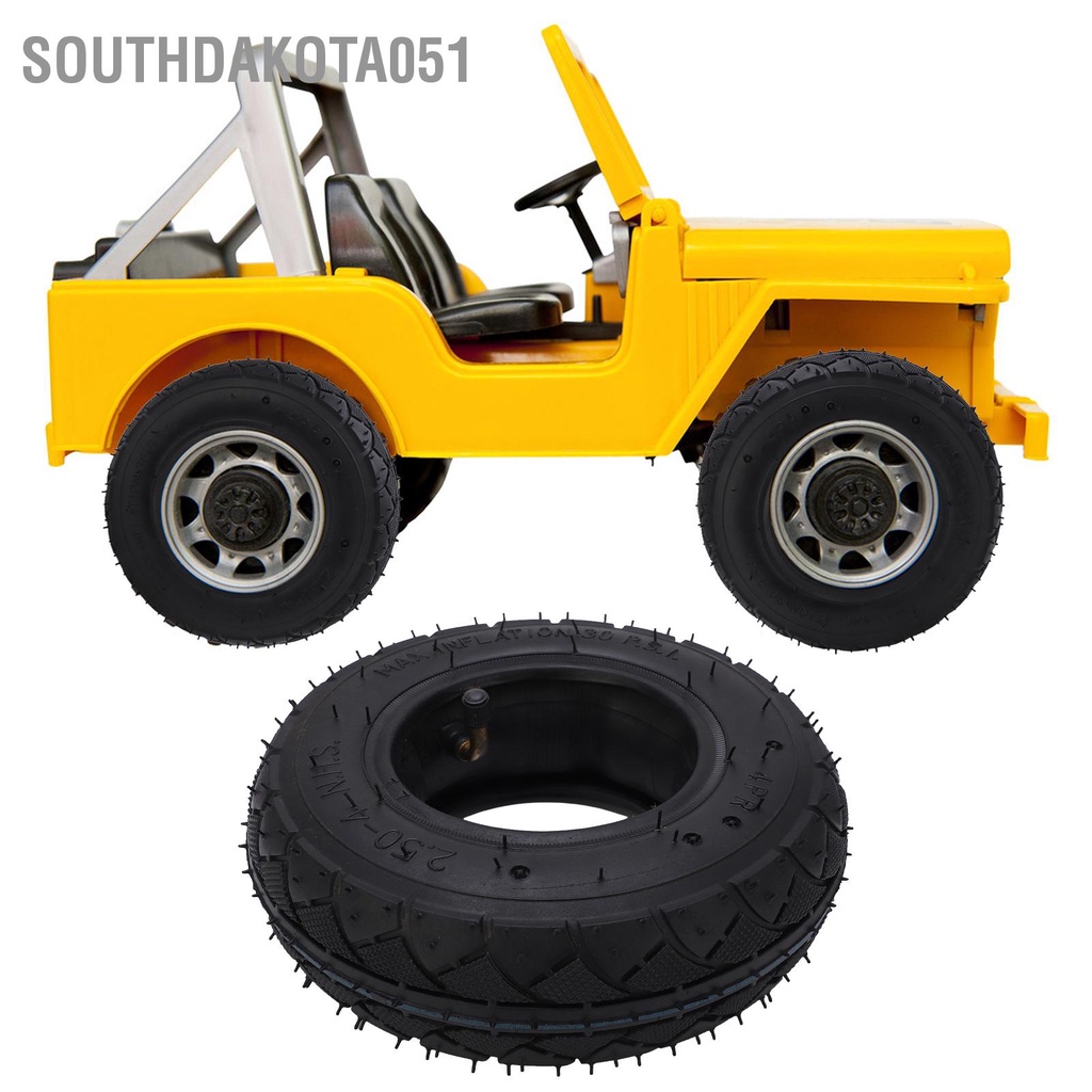 Hàng Sẵn 2.50‑4 Lốp cao su bên trong và bên ngoài cho xe tay ga Xe lăn điện【Southdakota051】