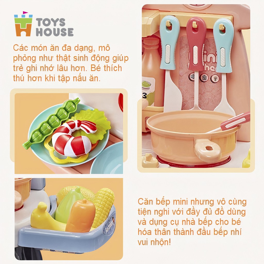 Đồ chơi nấu ăn cho bé - Bộ nhà bếp Toyshouse - hướng nghiệp từ 3 tới 8 tuổi