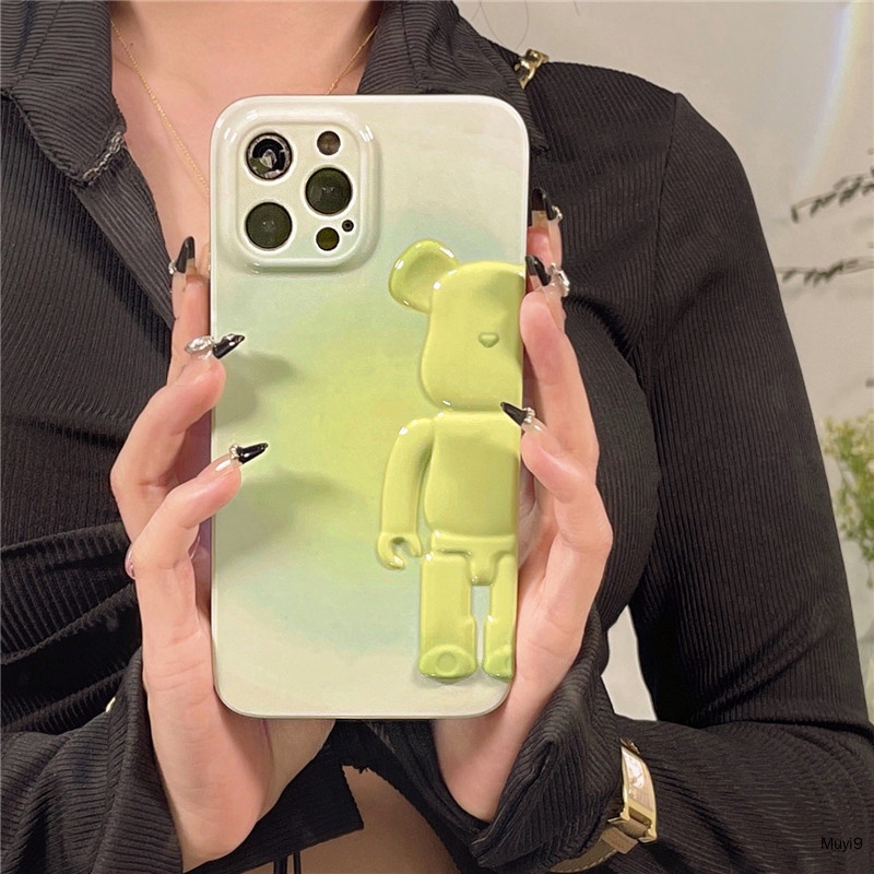Ốp Điện Thoại Mềm Màu Trà Xanh 3D Cho IPhone13promax 13Pro 12Promax I12 11Promax IX/XSMAX XR I13