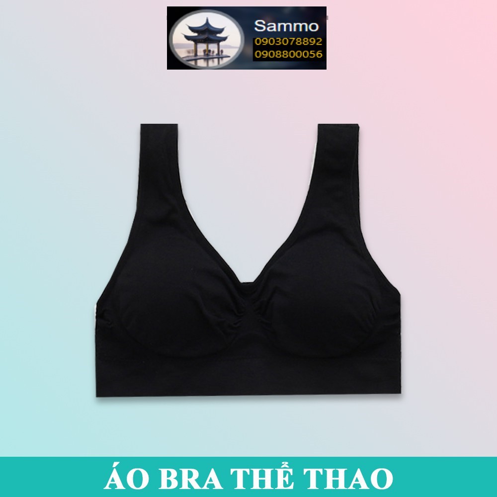 Áo Bra Thể Thao Chất Thun Dệt Ôm Body Có Mút