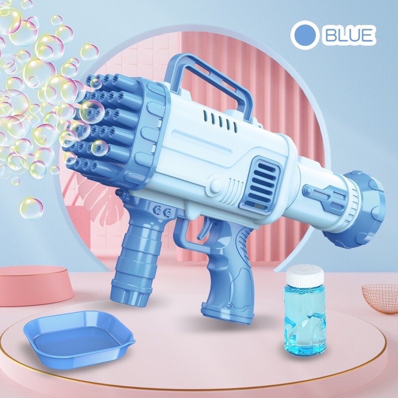 Súng Bắn Bong bóng xà phòng tphcm 32 nòng 69 64 60 44 8 80 Lỗ Nòng - Súng đồ chơi Máy Phun Bong Bóng chạy Pin