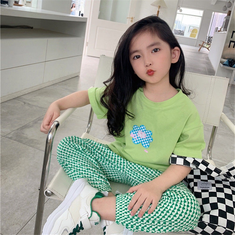 Áo Thun Cotton Tay Ngắn In Họa Tiết Hoạt Hình Thời Trang Mùa Hè Cho Bé Gái