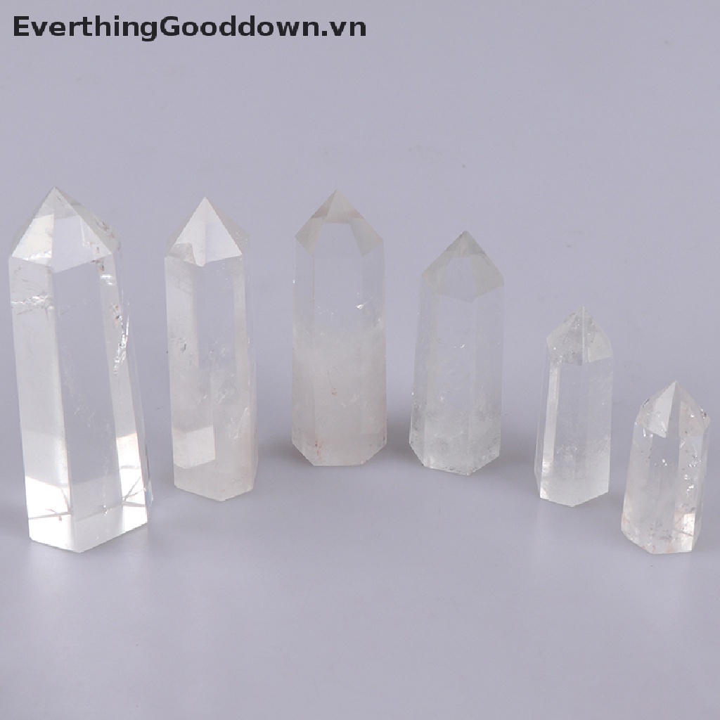 [EverthingGooddown] Đá Thạch Anh Trong Suốt Điểm Đá Thạch Anh Tự Nhiên Reiki Healing