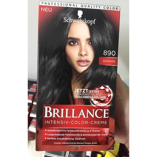 (HÀNG ĐỨC)Thuốc nhuộm tóc số 890 MÀU ĐEN Brillance của hãng Schwarzkopf - Đức