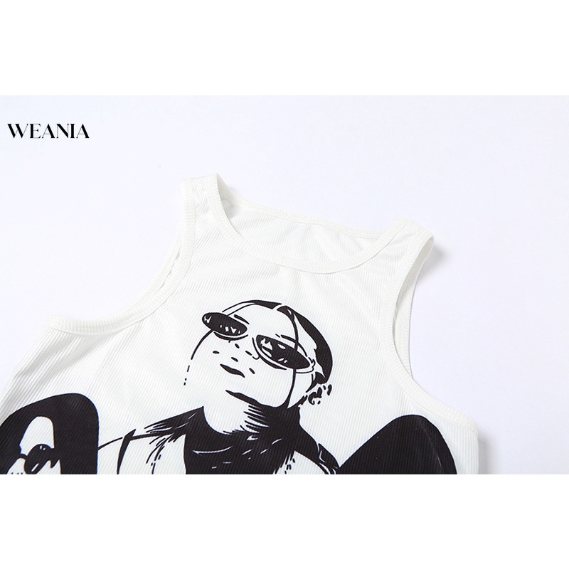 Bộ Áo Tank Top Sát Nách + Chân Váy Lưng Cao Thời Trang Quyến Rũ Cho Nữ