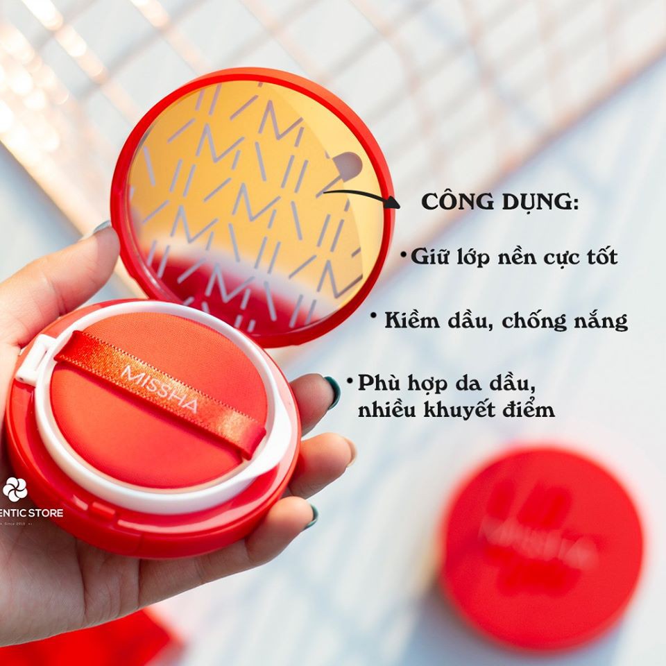 Phấn nước Missha Velvet Finish Cushion bản đỏ che phủ mỏng mịn