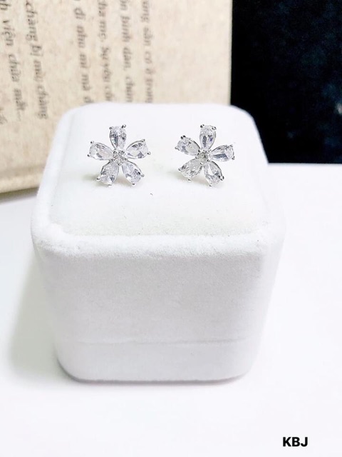 KHUYÊN TAI NỤ HOA SANG CHẢNH - TRANG SỨC BẠC S925