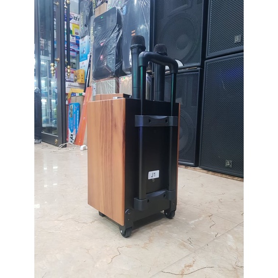 Loa kéo Karaoke Bluetooth JBZ J1: Bass 20, Có 2 Micro không dây đi kèm