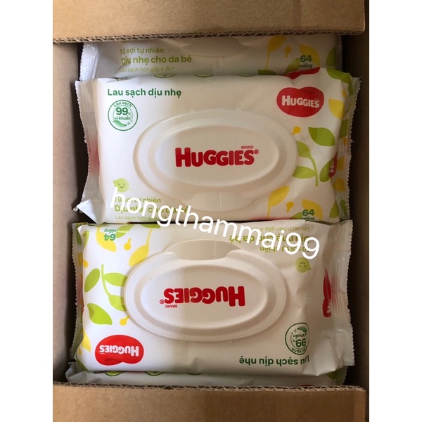 Khăn ướt huggies 64 tờ