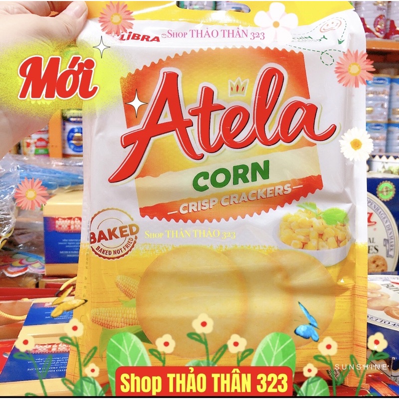 T3/2024- Bánh Quy Atela Crackers 2 Vị Khoai Tây - Bắp Giòn Tan