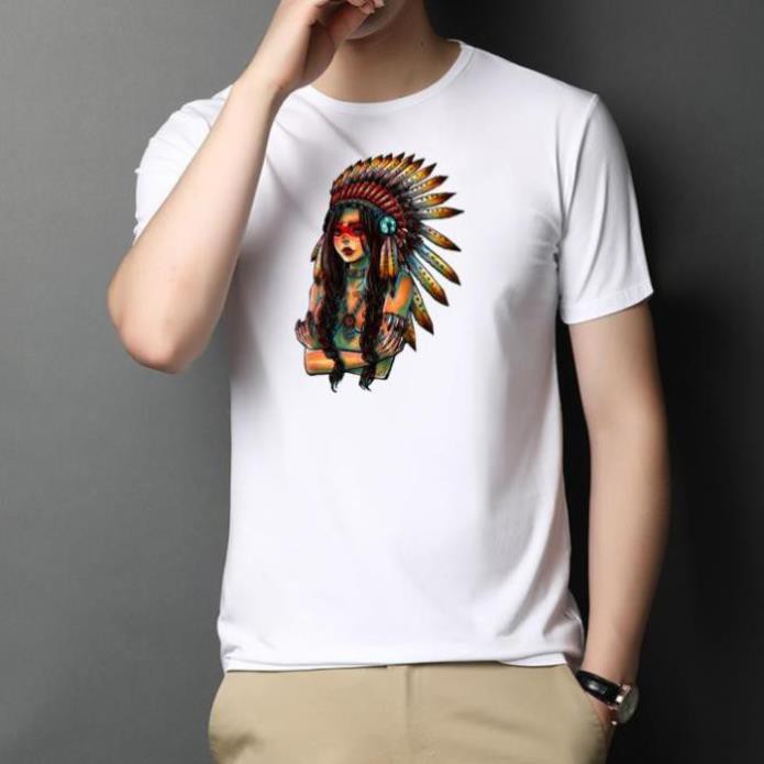 HOT SALE- Art-361 ... Áo Phông Nam Chất Cotton Thời Trang Giá Rẻ Dáng Cực Đẹp In Hình Nữ Thổ Dân - áo cực sốc