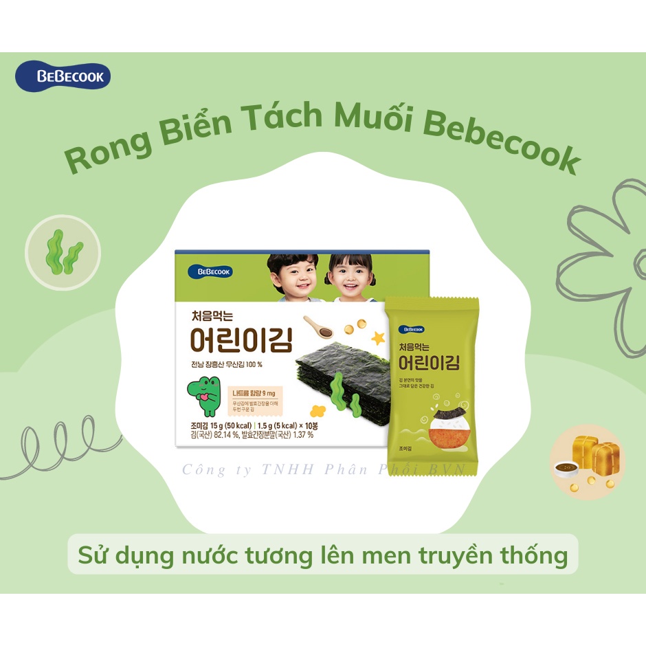 Hộp rong biển tách muối BEBECOOK cho bé 12m+