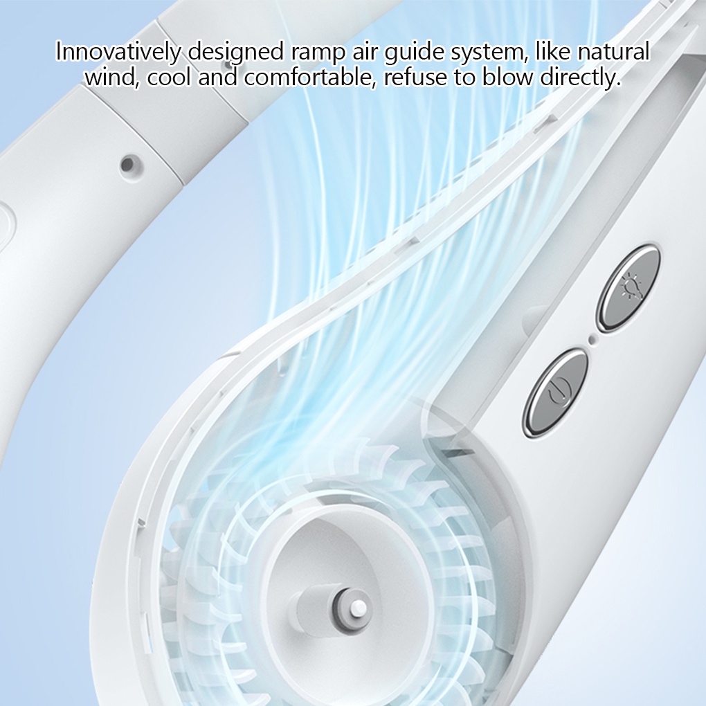 [CHOO] Cooling Fan 5W Rechargeable Personal Neck Hanging Fan Portable Adjustable Air Cooler
