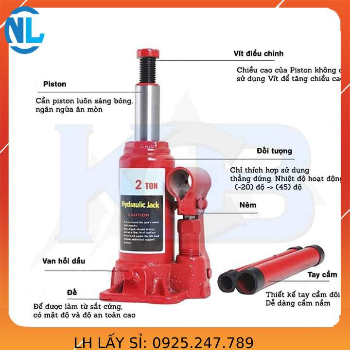 KÍCH THỦY LỰC [ 2 TẤN ] cáp thép giá sỉ