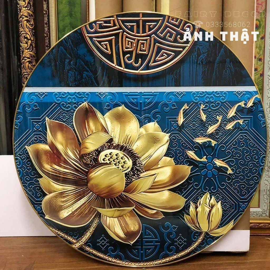 (Có ẢNH THẬT) Tranh Treo Tường Canvas,Tráng gương,Tranh đồng hồ,Decor phòng khách, phòng ngủ đẹp⚡FREE SHIP Mẫu Hoa sen