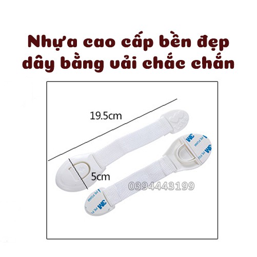 Khóa dây tủ lạnh vải -  gài tủ,cửa đa năng - an toàn tiện lợi cho trẻ nhỏ