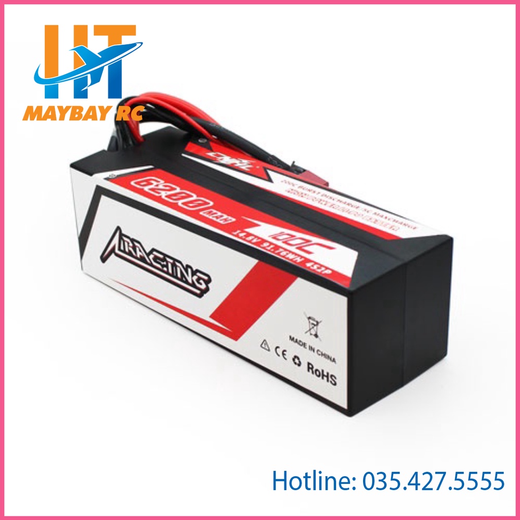 Pin cnhl racing series 6200mah 100c 2s 3s 4s jack chữ T