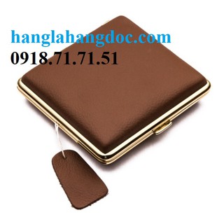 Hộp đựng thuốc lá bọc da bò, chính hãng Guipai 8018 sang trọng & tinh tế