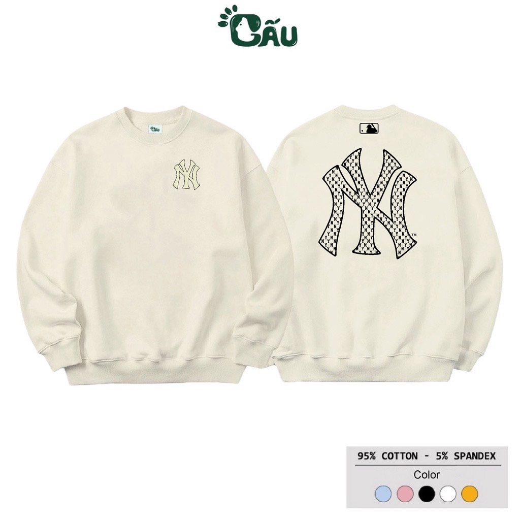 Áo sweater Men194 vải thu đông co dãn, dày dặn mềm mịn form rộng phong cách Unisex - NY NEWYORK