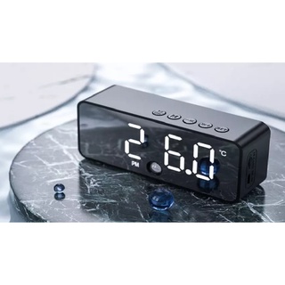Loa bluetooth Kimiso K11 K12 (nhỏ hơn K10) có đồng hồ, nhiệt độ, % pin, mặt gương thumbnail