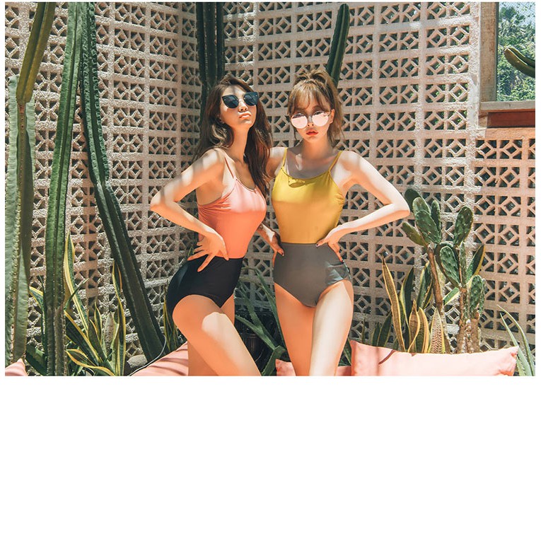 Bộ liền color block 2 mẫu Hàn Quốc (clip sản phẩm) | BigBuy360 - bigbuy360.vn