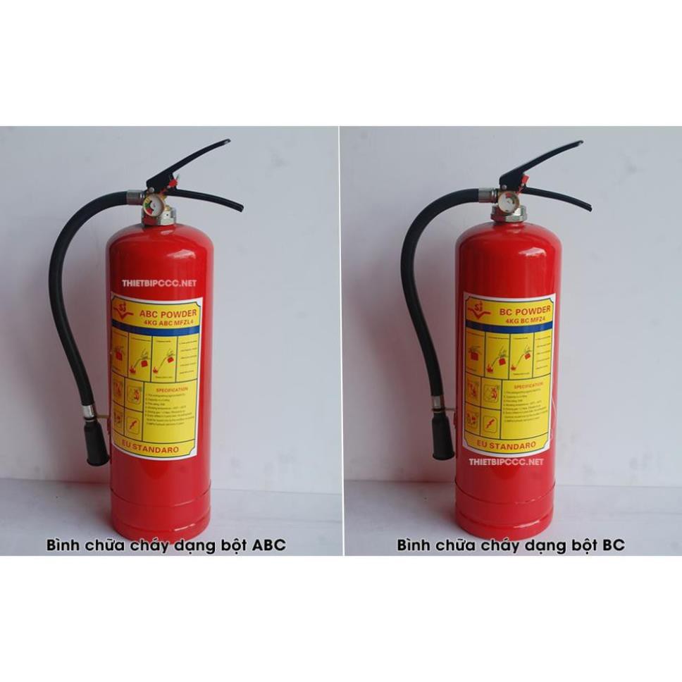 Bình bột chữa cháy 4kg loại BC (MFZ4)/ ABC (MFZL4)