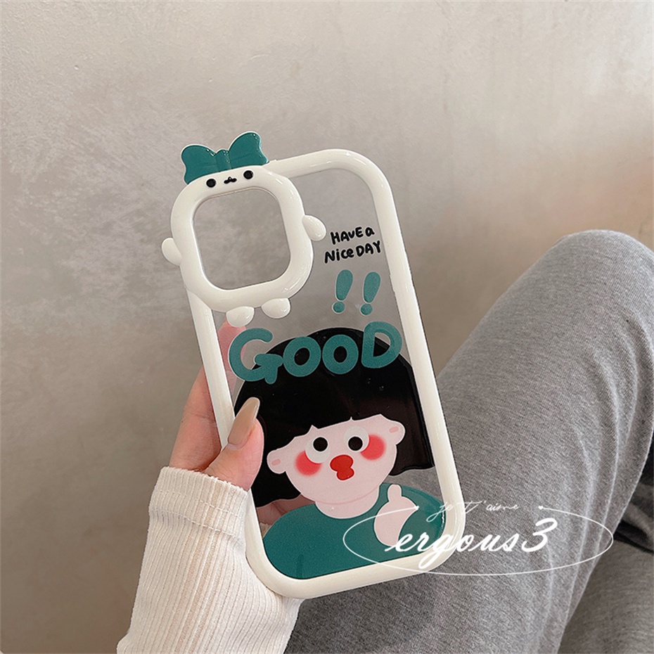 Ốp Điện Thoại Mềm Hình Cô Gái Hoạt Hình Vui Nhộn Cho iPhone 14 13 12 11 Pro Max SE2020 X XR Xs Max 7 8 6 6s Plus