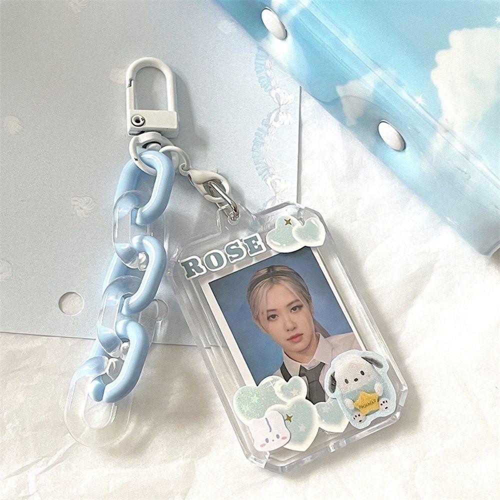 Móc Chìa Khóa / Thẻ Ảnh Trong Suốt Thiết Kế Dễ Thương Tiện Dụng Cho Học Sinh