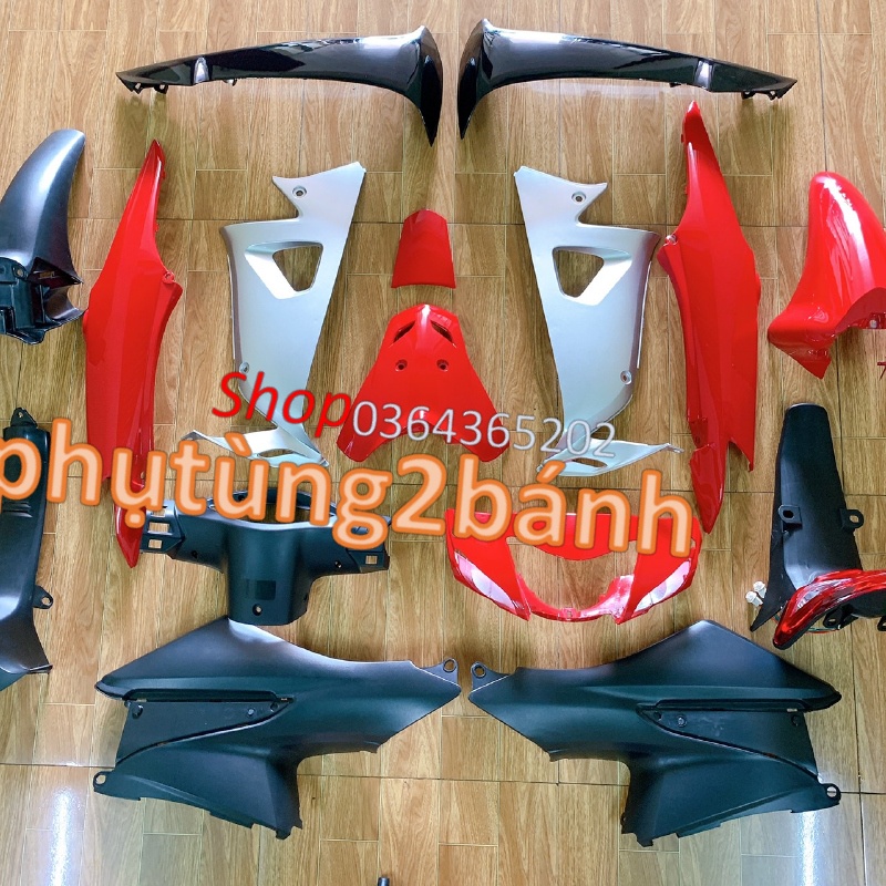 Bộ yếm dàn áo xe WAVE RS -Wave S100-Wave alpha-Wave 50cc -dàn áo nhựa abs